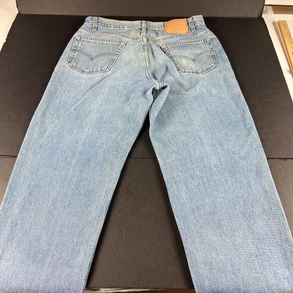 Y2K Levi's Jeans Men's Measured 34x30* 550 Relaxed Blue Dingy Denim Tag 36x32 - Picture 10 of 16